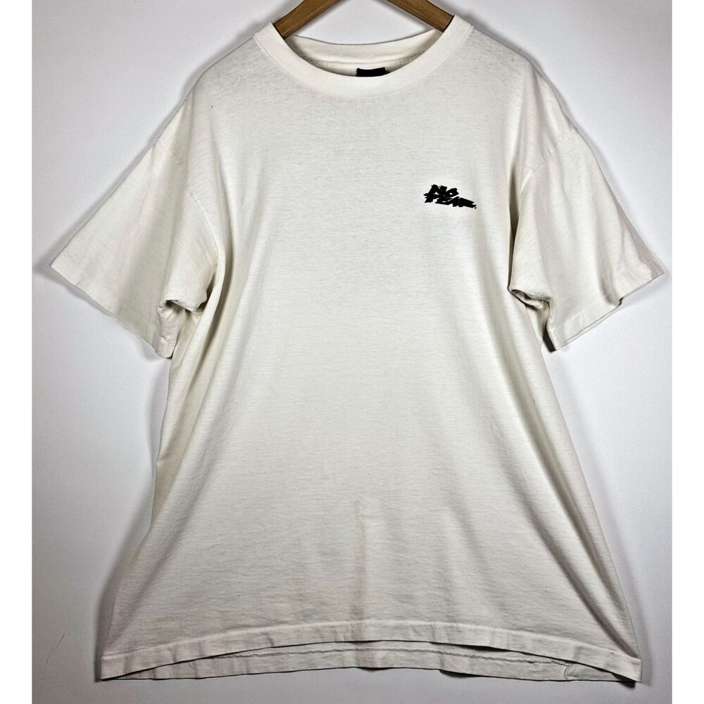 Vintage No Fear Shirt Mens XL White Get A Dog Graphic Tee Made USA 90s 1996